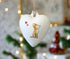 Chihuahua Fawn Ceramic Heart Bauble